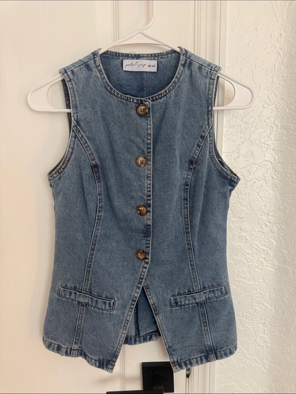 Petal & Pup Light Blue Denim Button-Front Top